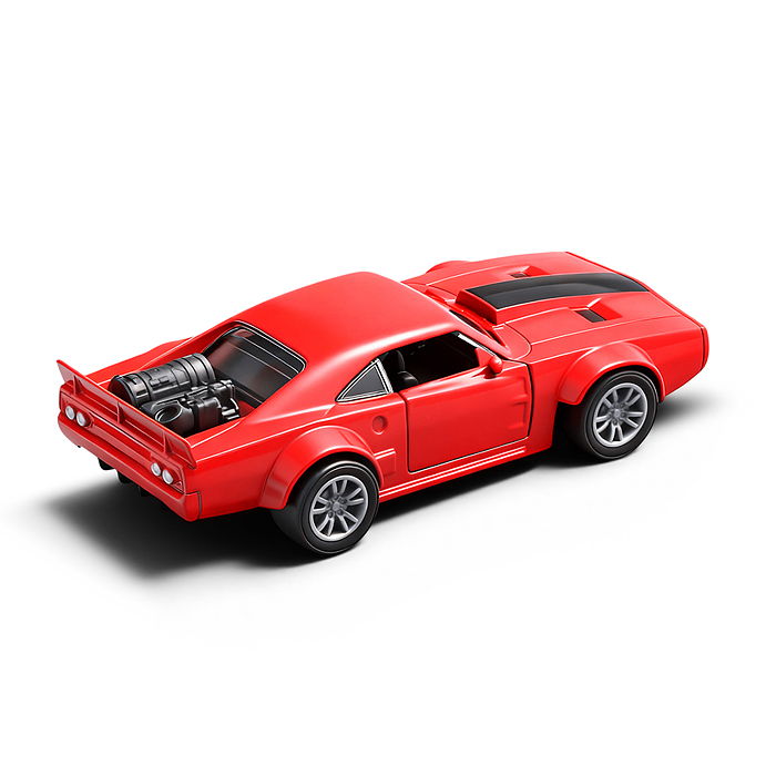 Фото к товару Красная с чёрной полосой инерционная машинка die-cast , 1:32 Красная с чёрной полосой инерционная машинка die-cast , 1:32