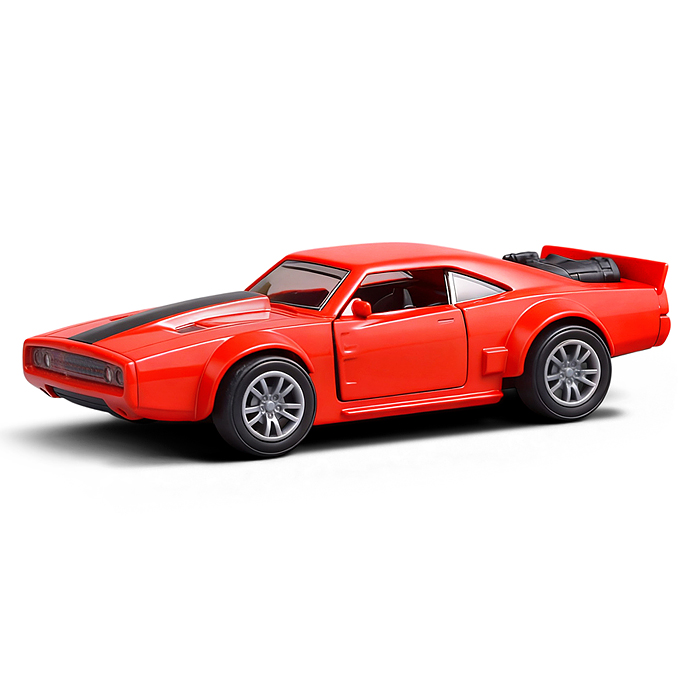 Фото к товару Красная с чёрной полосой инерционная машинка die-cast , 1:32 Красная с чёрной полосой инерционная машинка die-cast , 1:32