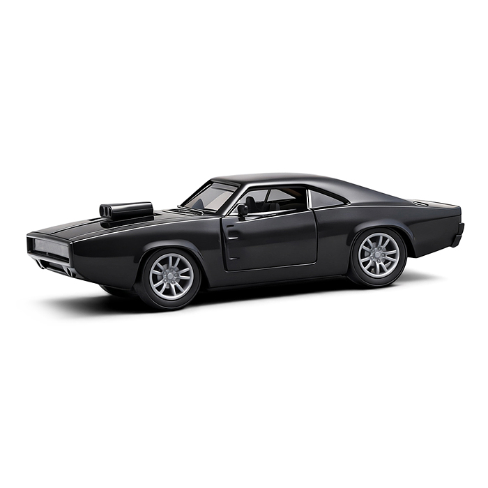 Чёрная инерционная машинка вид С die-cast , 1:32