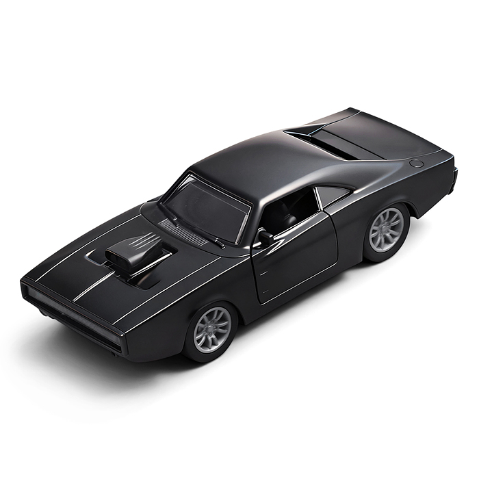 Чёрная инерционная машинка вид С die-cast , 1:32
