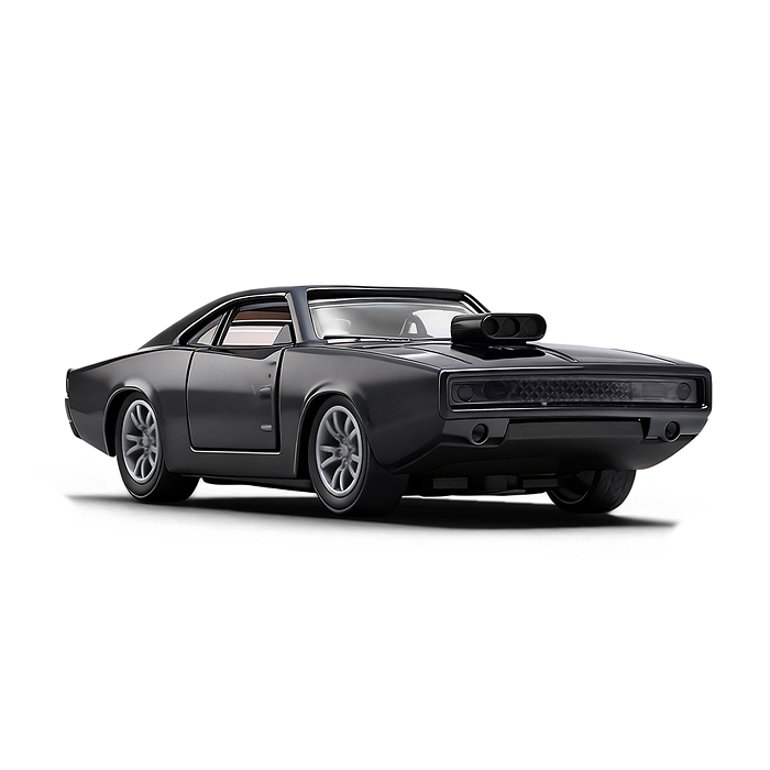 Чёрная инерционная машинка вид С die-cast , 1:32