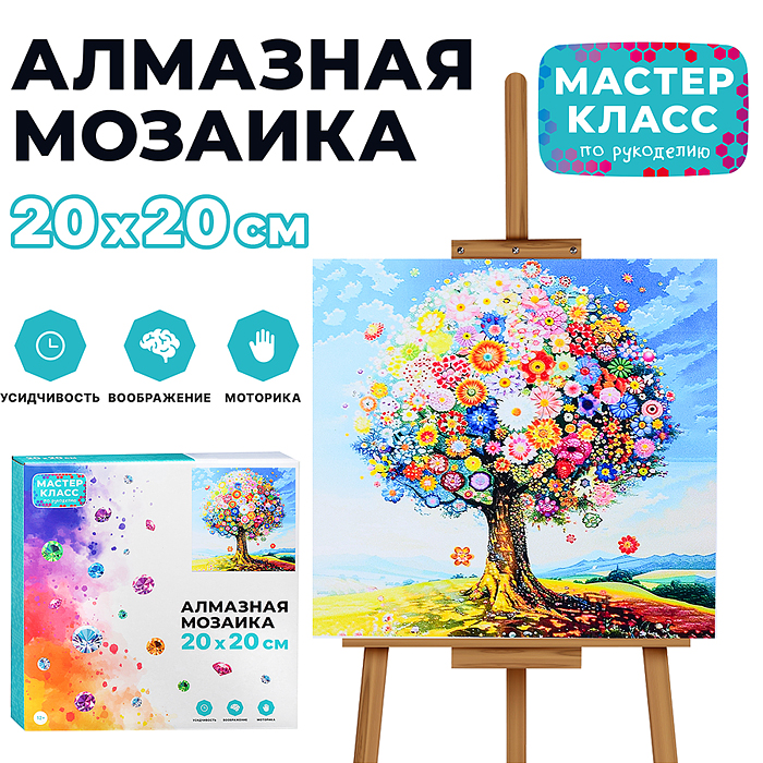 Мозаика алмазная MKA2020-83 "Цветочное дерево" 20*20 см. Мозаика алмазная MKA2020-83 "Цветочное дерево" 20*20 см.