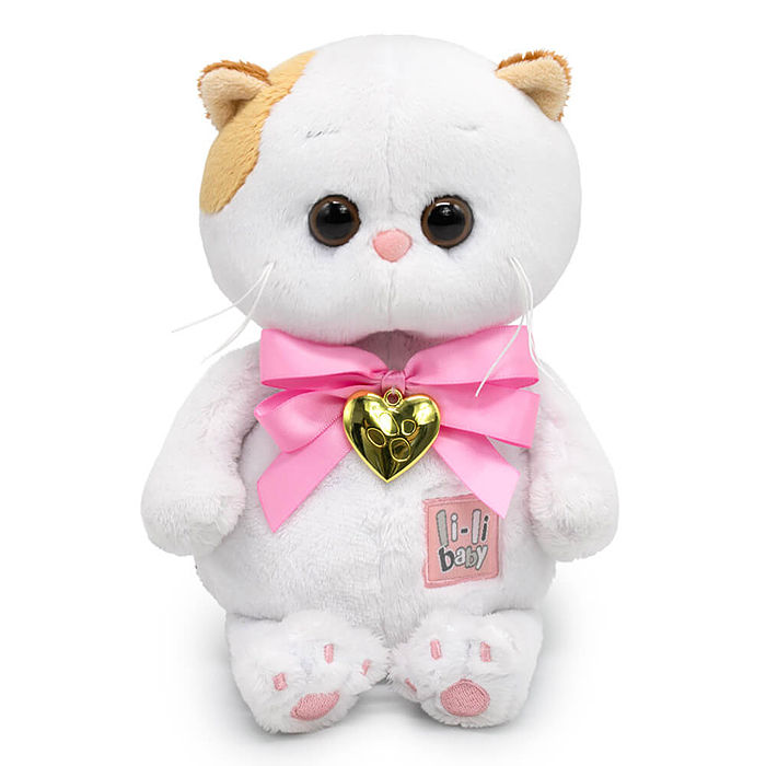 Фото к товару Кошка Ли-Ли BABY с бантом и сердцем-подвеской Кошка Ли-Ли BABY с бантом и сердцем-подвеской
