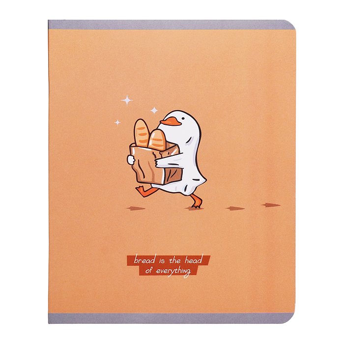 Тетрадь 48л. клетка "Happy Duck" А5 скрепка
