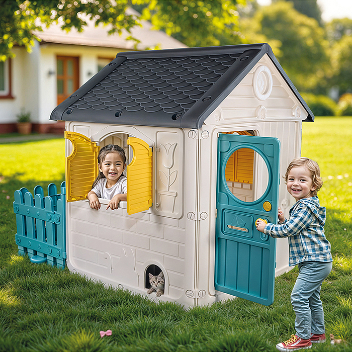 Домик игровой My 1st House, с забором, бирюзовый