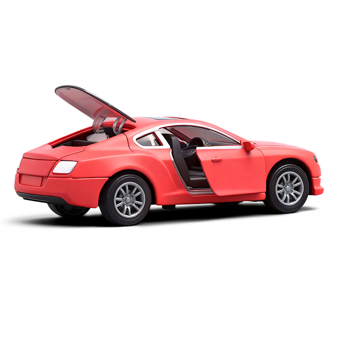 Красная инерционная машинка вид А die-cast , 1:32