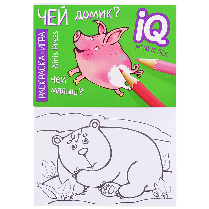 Раскраска-игра (мини). Развивающие игры. Чей домик?