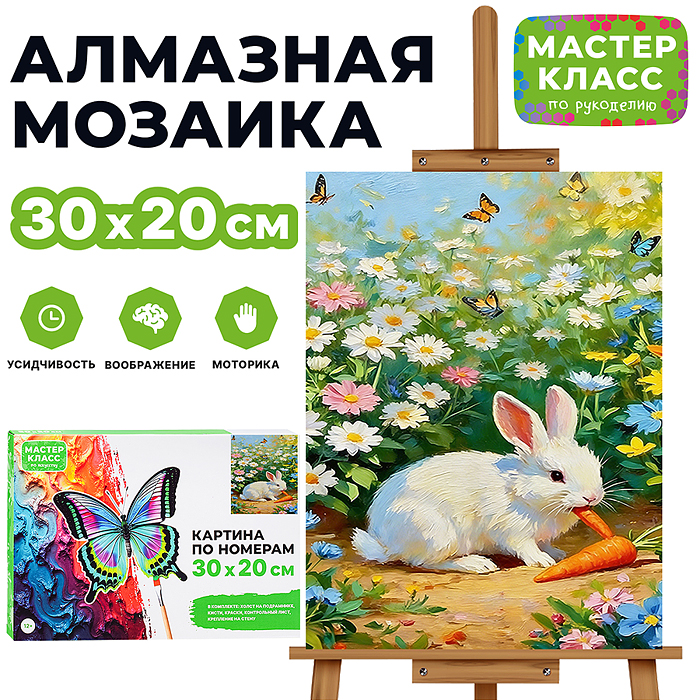 Картина по номерам MKR3020-135 "Кролик за ужином" 30х20 см. Картина по номерам MKR3020-135 "Кролик за ужином" 30х20 см.