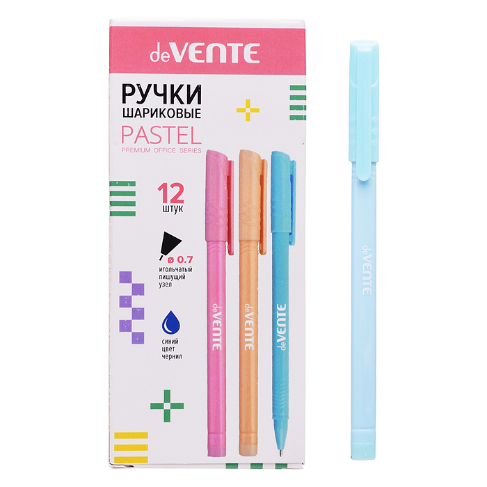 Ручка шариковая "Triolino Pastel" d=0,7 мм, пастельный трехгранный корпус, рифлёная грип-зона