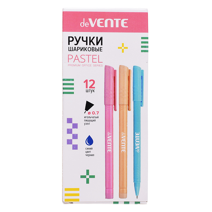 Ручка шариковая "Triolino Pastel" d=0,7 мм, пастельный трехгранный корпус, рифлёная грип-зона