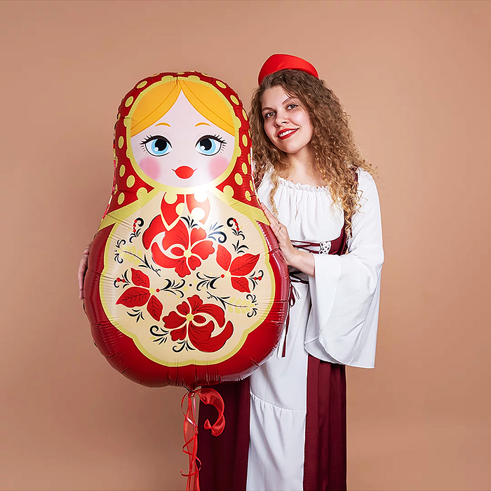 Шар (42''/107 см) Фигура, Матрешка, 1 шт. в уп.