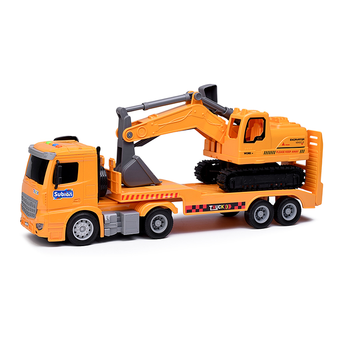 Машина S977-57A "Экскаваторовоз" 1:14 (свет, звук) в коробке