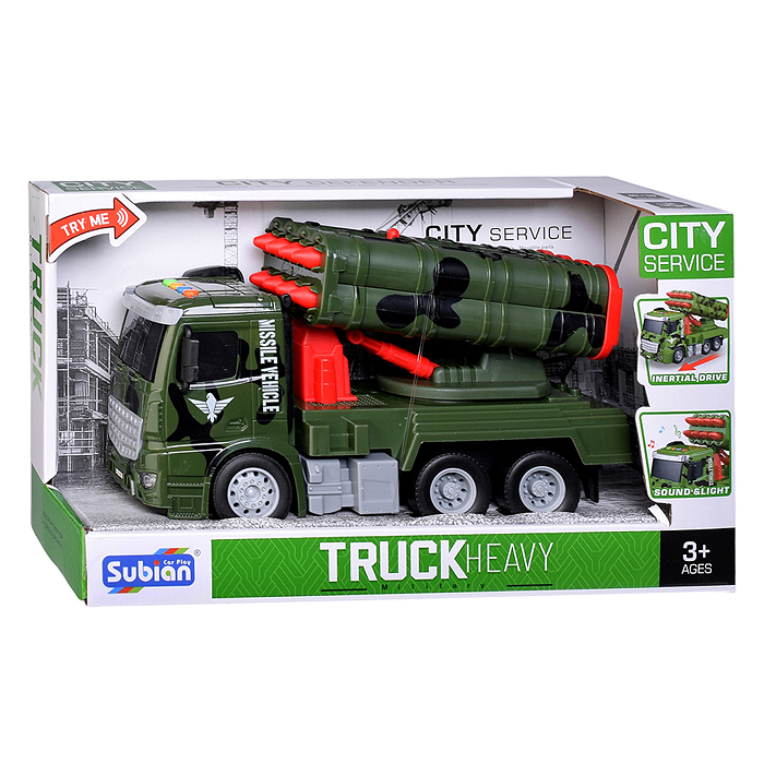 Машина S977-9A "Военная спецмашина" (свет, звук) в коробке