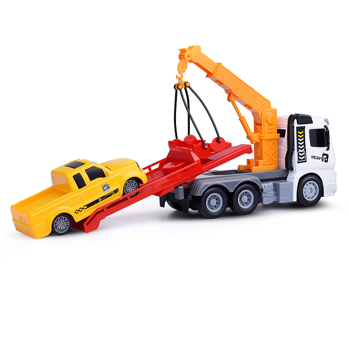 Машина S977-8B "Эвакуатор" на батарейках, 1:14 (свет, звук) в коробке