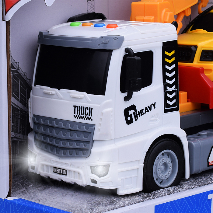 Машина S977-8B "Эвакуатор" на батарейках, 1:14 (свет, звук) в коробке