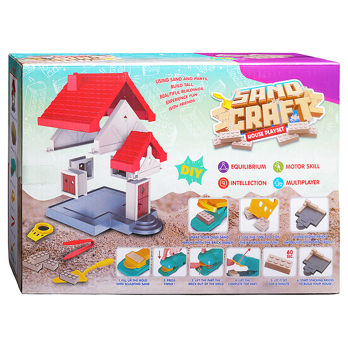 Набор для игр с песком 3302 "Дом" в коробке