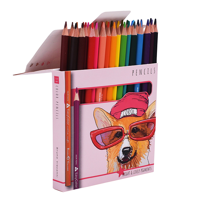 Карандаши цветные "Easycolor. Корги" 36 цв.