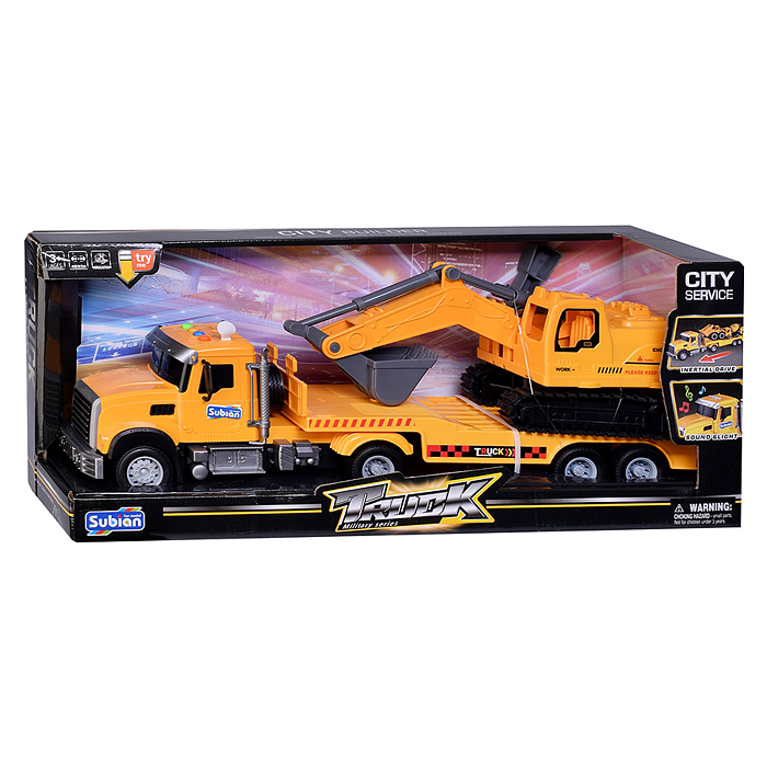 Машина S977-38 "Доставка" 1:14 (свет, звук) в коробке