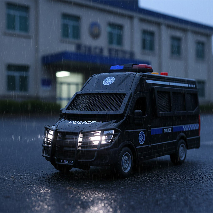 Машина 215C-1D "Полиция" (свет, звук) в коробке