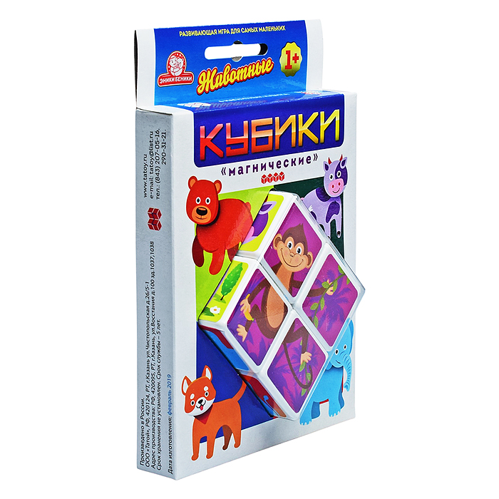 Фото к товару Кубики "Магнические" Животные тип 2 Кубики "Магнические" Животные тип 2