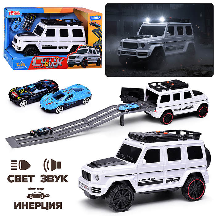 Машина S977-121 "Перевозчик" 1:14 (свет, звук) в коробке Машина S977-121 "Перевозчик" 1:14 (свет, звук) в коробке