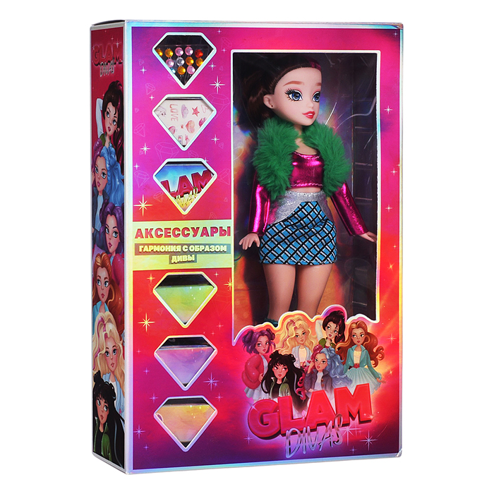 Фото к товару Модная кукла Glam Divas Sporty Diva Джинни с аксессуарами, 25 см Модная кукла Glam Divas Sporty Diva Джинни с аксессуарами, 25 см