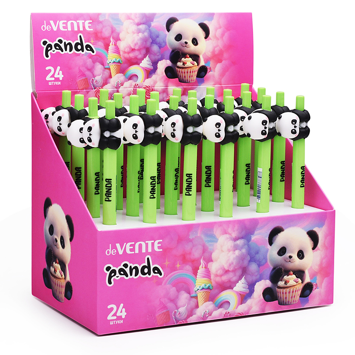 Ручка шариковая автоматическая подарочная "Sweet Panda" с декоративным элементом, d=0,7 мм, синяя