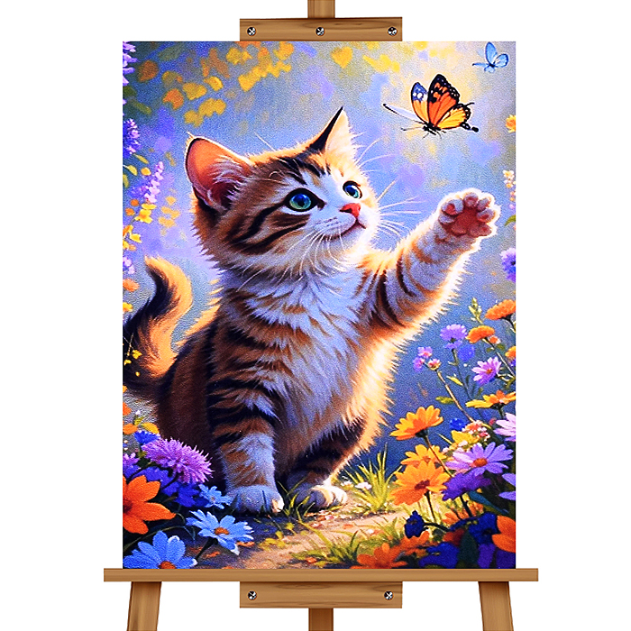 Мозаика алмазная MKA3020-91 "Котёнок" 20*30см.