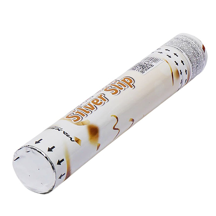 Пневмохлопушка "Gold and Silver Slip" конфетти из золотисто-серебрянной фольги, 30 см