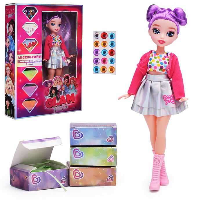 Модная кукла Glam Divas, Diamond Diva Эмили с аксессуарами, 25 см