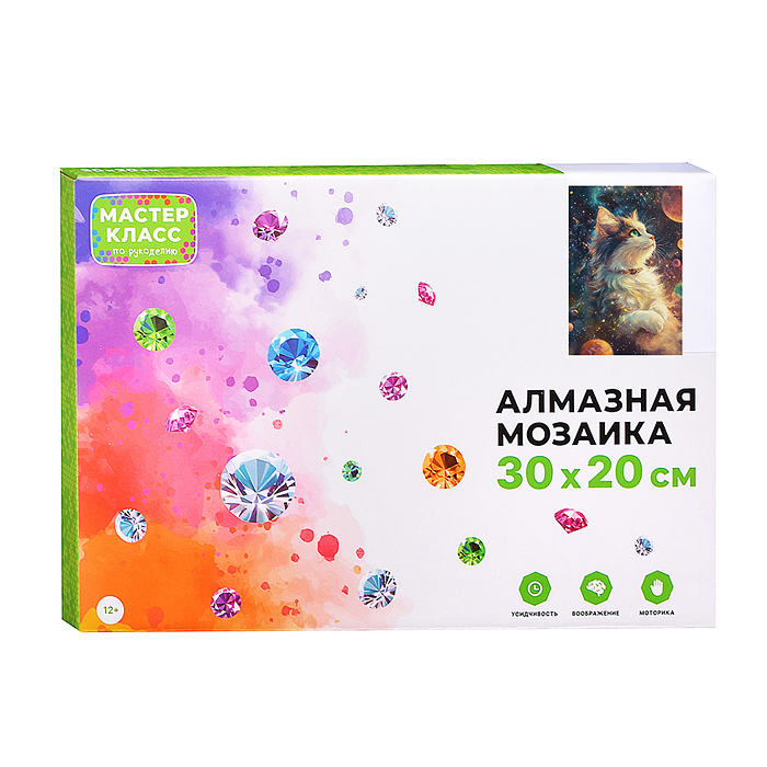 Мозаика алмазная MKA3020-221 "Волшебница" (светится в темноте) 30*20 см.
