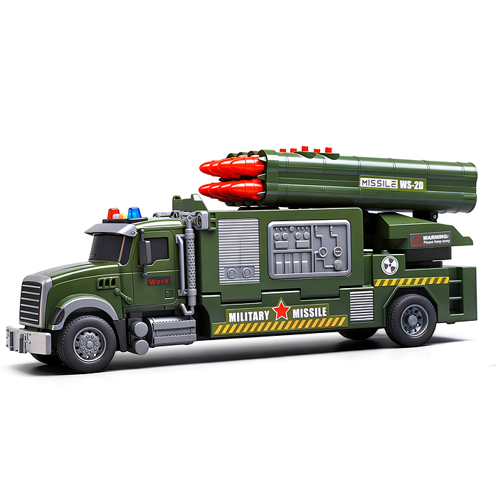 Машина -Трек  MS740A-1 "Мощный залп" на батарейках, в коробке