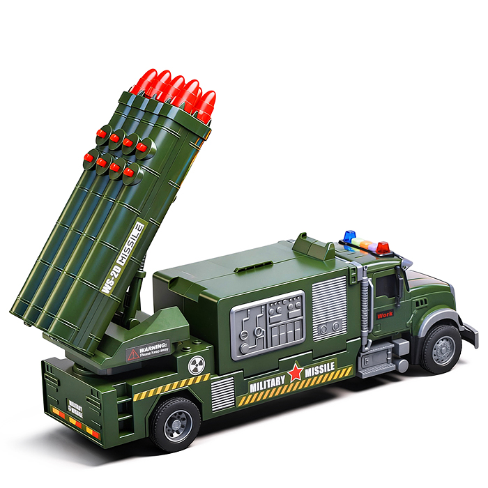 Машина -Трек  MS740A-1 "Мощный залп" на батарейках, в коробке