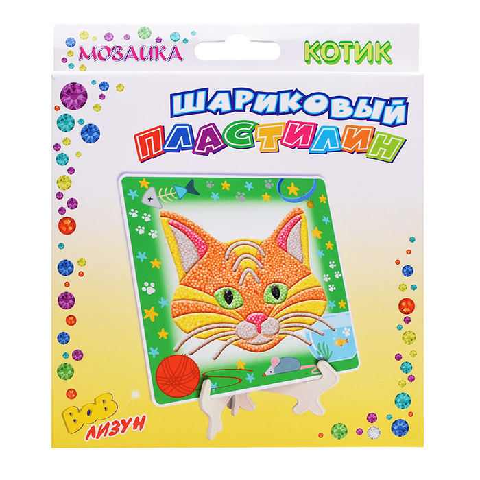 Шариковый пластилин "Мозаика" Котик