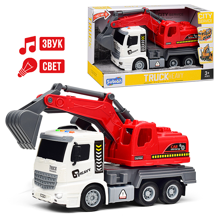 Машина S977-24A "Камаз с ковшом" (свет, звук) в коробке Машина S977-24A "Камаз с ковшом" (свет, звук) в коробке