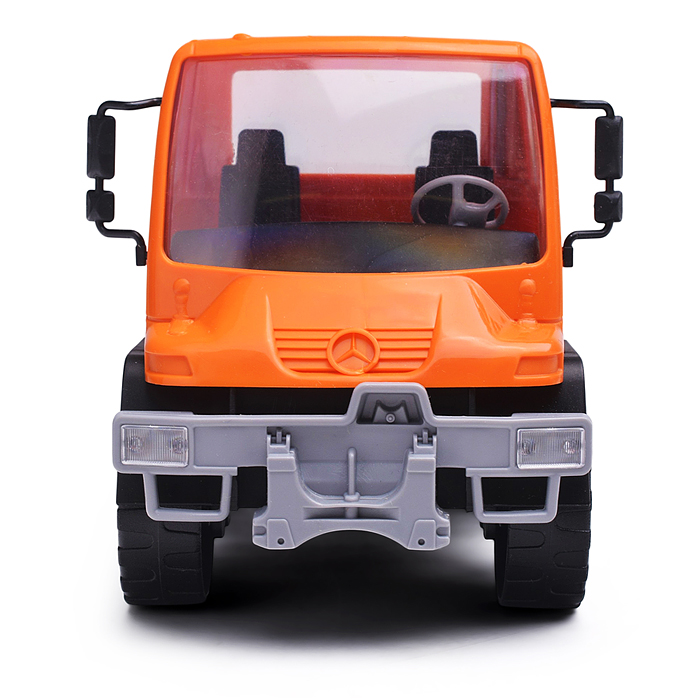 Самосвал бортовой Мерседес "Unimog U500" люкс 17,5 см. оранжевый
