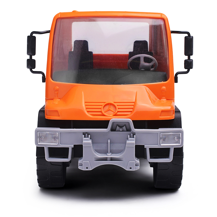 Самосвал бортовой Мерседес "Unimog U500" люкс 17,5 см. оранжевый