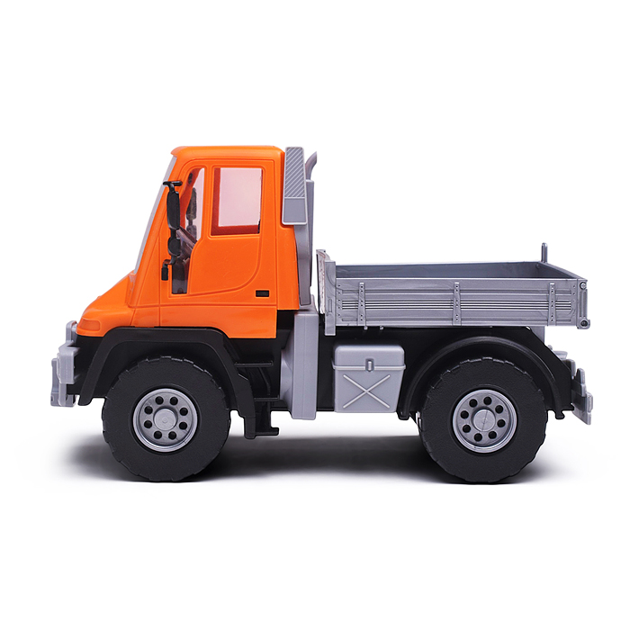 Самосвал бортовой Мерседес "Unimog U500" люкс 17,5 см. оранжевый