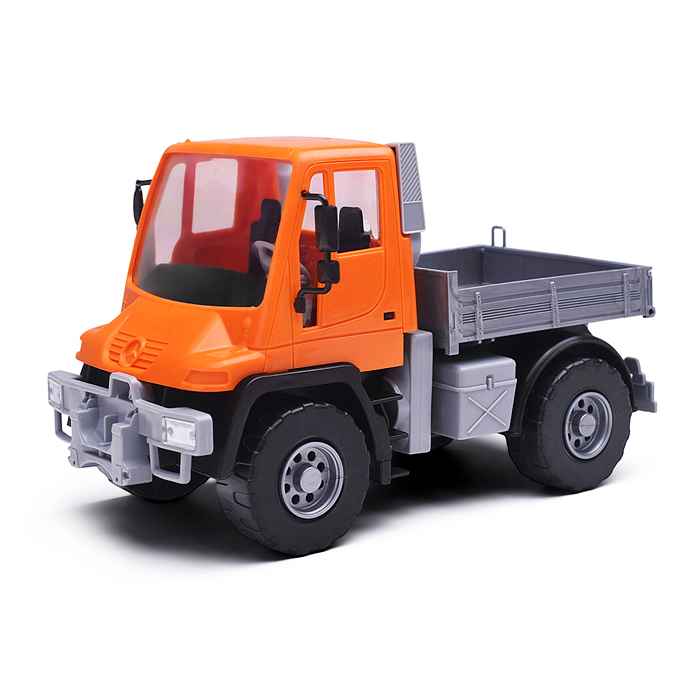Самосвал бортовой Мерседес "Unimog U500" люкс 17,5 см. оранжевый