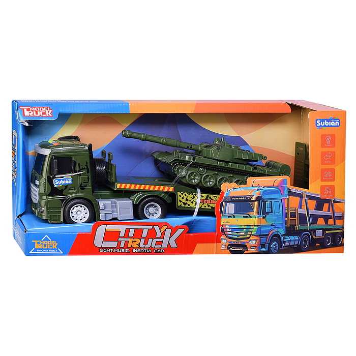 Машина S977-54A "Танковоз" 1:14 (свет, звук) в коробке