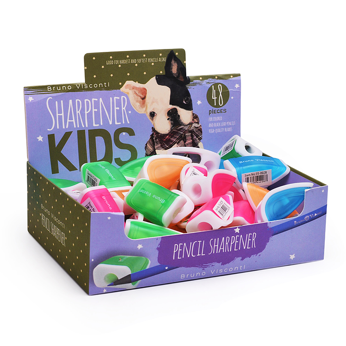Точилка в пенал, 1 отверстие "Kidssharp" (4 цвета)