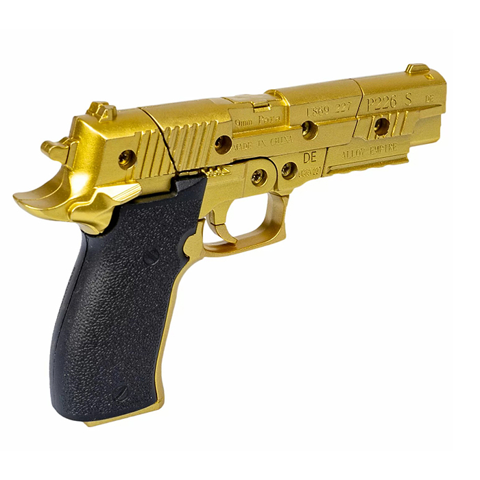 Фото к товару Трансформер 2в1 Bondibot. Робот-пистолет Sig Sauer Р226 золотой Трансформер 2в1 Bondibot. Робот-пистолет Sig Sauer Р226 золотой