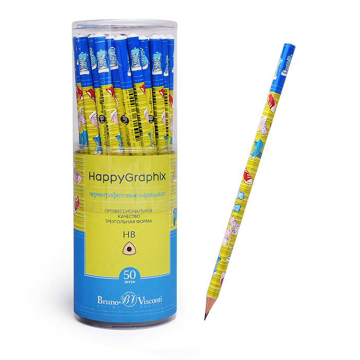Карандаш чернографитовый "HappyGraphix. Кеды" НВ Карандаш чернографитовый "HappyGraphix. Кеды" НВ