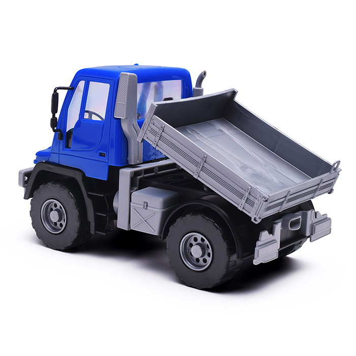 Самосвал бортовой Мерседес "Unimog U500" люкс 17,5 см. синий