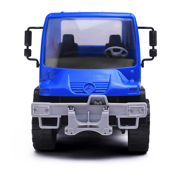Самосвал бортовой Мерседес "Unimog U500" люкс 17,5 см. синий