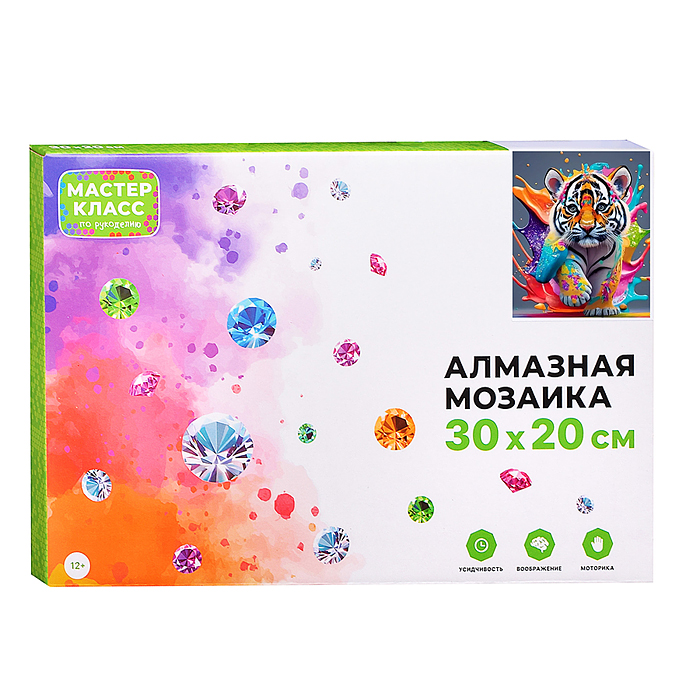 Фото к товару Мозаика алмазная MKA3020-113 "Тигрёнок" 20*30см. Мозаика алмазная MKA3020-113 "Тигрёнок" 20*30см.