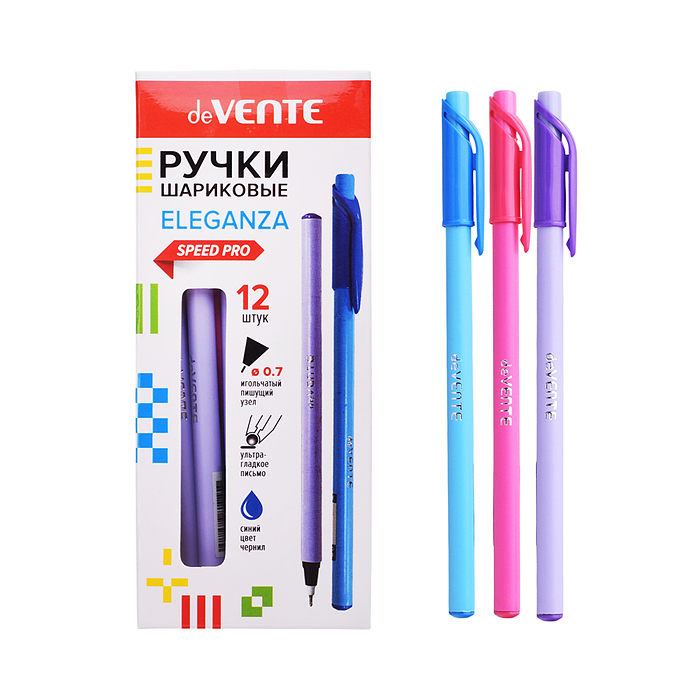 Ручка шариковая "Eleganza" серия Speed Pro, d=0,7 мм, ультра гладкое письмо, синяя
