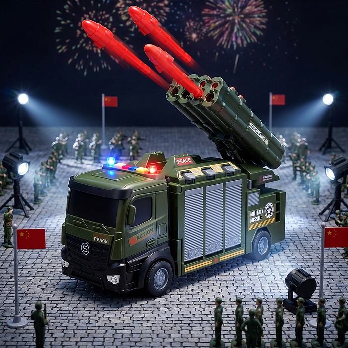 Машина -Трек SJ742A "Воентрак" (свет, звук) в коробке