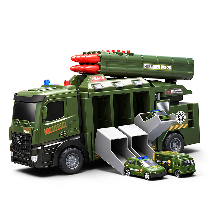 Машина -Трек SJ742A "Воентрак" (свет, звук) в коробке