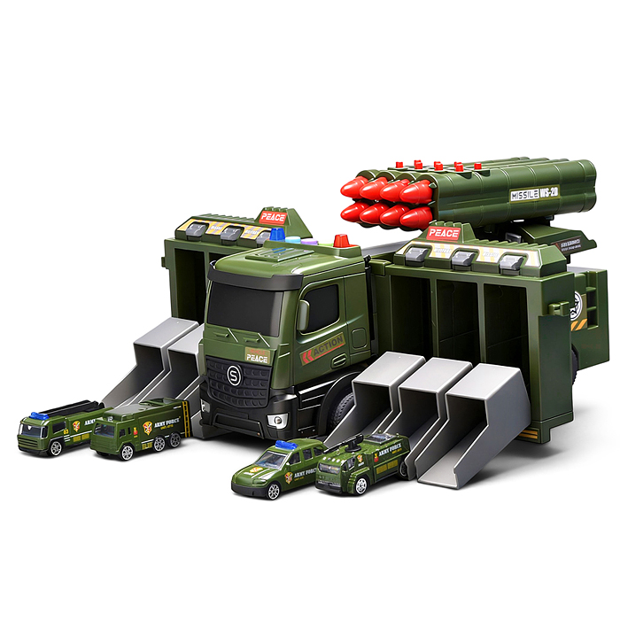 Машина -Трек SJ742A "Воентрак" (свет, звук) в коробке